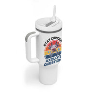 Funny Axolotl Pun Tumbler With Handle I Stay Curious Axolotl Question Retro