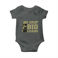 Funny Truck Driver Baby Onesie I Drop Big Load Funny Big Rig Semi-Trailer Dad