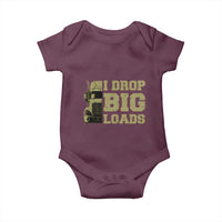 Funny Truck Driver Baby Onesie I Drop Big Load Funny Big Rig Semi-Trailer Dad