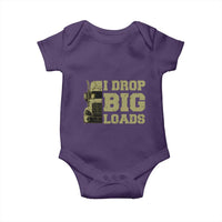 Funny Truck Driver Baby Onesie I Drop Big Load Funny Big Rig Semi-Trailer Dad