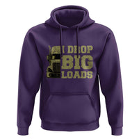 Funny Truck Driver Hoodie I Drop Big Load Funny Big Rig Semi-Trailer Dad