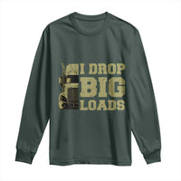 Funny Truck Driver Long Sleeve Shirt I Drop Big Load Funny Big Rig Semi-Trailer Dad