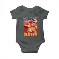 Funny Gluten Intolerance Baby Onesie I Can't Eat Gluten It Makes My Tummy Hurt Skeleton Meme