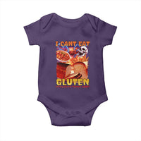 Funny Gluten Intolerance Baby Onesie I Can't Eat Gluten It Makes My Tummy Hurt Skeleton Meme