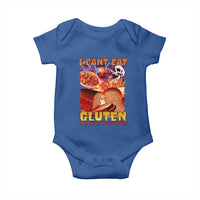 Funny Gluten Intolerance Baby Onesie I Can't Eat Gluten It Makes My Tummy Hurt Skeleton Meme