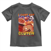 Funny Gluten Intolerance Toddler T Shirt I Can't Eat Gluten It Makes My Tummy Hurt Skeleton Meme