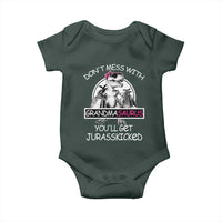 Funny Grandma Dinosaur Baby Onesie Dont Mess With Grandmasaurus Youll Get Jurasskicked