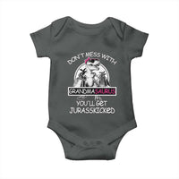 Funny Grandma Dinosaur Baby Onesie Dont Mess With Grandmasaurus Youll Get Jurasskicked