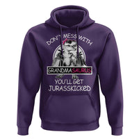 Funny Grandma Dinosaur Hoodie Dont Mess With Grandmasaurus Youll Get Jurasskicked