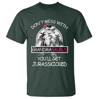 Funny Grandma Dinosaur T Shirt Dont Mess With Grandmasaurus Youll Get Jurasskicked