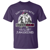 Funny Grandma Dinosaur T Shirt Dont Mess With Grandmasaurus Youll Get Jurasskicked