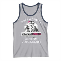 Funny Grandma Dinosaur Tank Top Dont Mess With Grandmasaurus Youll Get Jurasskicked