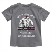 Funny Grandma Dinosaur Toddler T Shirt Dont Mess With Grandmasaurus Youll Get Jurasskicked
