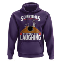 Funny Bowling Hoodie Hear The Ten Pin Laughing Bowler
