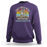 Funny Uncle Dinosaur Sweatshirt Don't Mess With Unclesaurus You'll Get Jurasskicked