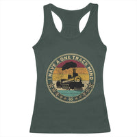 Funny I Have A One Track Mind Racerback Tank Top Train Railroad Retro Engine Model