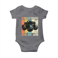 Monster Trucks Are My Jam Baby Onesie Vintage Retro
