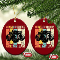 Monster Trucks Are My Jam Ceramic Ornament Vintage Retro - Wonder Print Shop