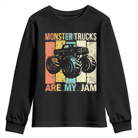 Monster Trucks Are My Jam Youth Sweatshirt Vintage Retro