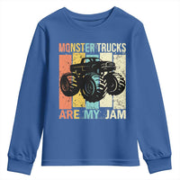 Monster Trucks Are My Jam Youth Sweatshirt Vintage Retro