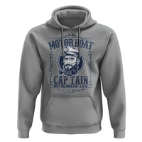 Motor Boat Captain Hoodie Funny Pontoon Boating Motor Boatin Lake Life