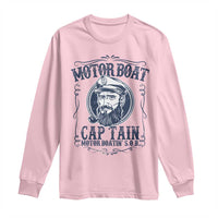 Motor Boat Captain Long Sleeve Shirt Funny Pontoon Boating Motor Boatin Lake Life