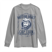 Motor Boat Captain Long Sleeve Shirt Funny Pontoon Boating Motor Boatin Lake Life