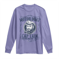 Motor Boat Captain Long Sleeve Shirt Funny Pontoon Boating Motor Boatin Lake Life
