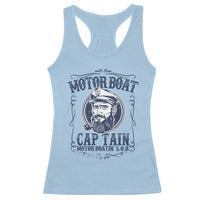Motor Boat Captain Racerback Tank Top Funny Pontoon Boating Motor Boatin Lake Life