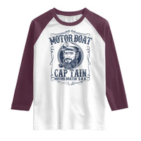 Motor Boat Captain Raglan Shirt Funny Pontoon Boating Motor Boatin Lake Life