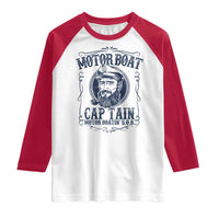 Motor Boat Captain Raglan Shirt Funny Pontoon Boating Motor Boatin Lake Life