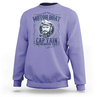 Motor Boat Captain Sweatshirt Funny Pontoon Boating Motor Boatin Lake Life