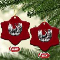 Deer Hunting Ceramic Ornament Deer Forest Nature Lover Stag Hunter - Wonder Print Shop