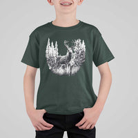 Deer Hunting T Shirt For Kid Deer Forest Nature Lover Stag Hunter