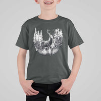 Deer Hunting T Shirt For Kid Deer Forest Nature Lover Stag Hunter
