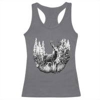 Deer Hunting Racerback Tank Top Deer Forest Nature Lover Stag Hunter