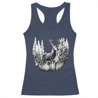 Deer Hunting Racerback Tank Top Deer Forest Nature Lover Stag Hunter