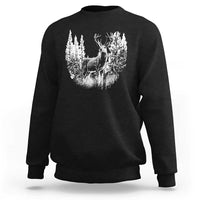 Deer Hunting Sweatshirt Deer Forest Nature Lover Stag Hunter