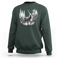 Deer Hunting Sweatshirt Deer Forest Nature Lover Stag Hunter