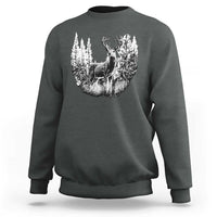 Deer Hunting Sweatshirt Deer Forest Nature Lover Stag Hunter
