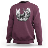 Deer Hunting Sweatshirt Deer Forest Nature Lover Stag Hunter