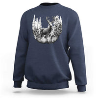 Deer Hunting Sweatshirt Deer Forest Nature Lover Stag Hunter