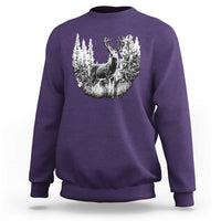 Deer Hunting Sweatshirt Deer Forest Nature Lover Stag Hunter
