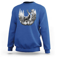 Deer Hunting Sweatshirt Deer Forest Nature Lover Stag Hunter