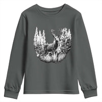 Deer Hunting Youth Sweatshirt Deer Forest Nature Lover Stag Hunter