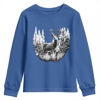 Deer Hunting Youth Sweatshirt Deer Forest Nature Lover Stag Hunter