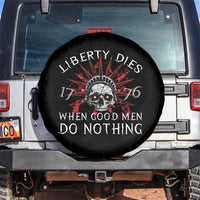 American Patriotic Skull Spare Tire Cover Liberty Dies When Good Men Do Nothing US Patriot Military