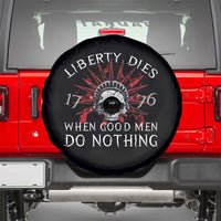 American Patriotic Skull Spare Tire Cover Liberty Dies When Good Men Do Nothing US Patriot Military
