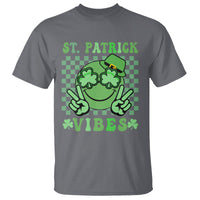 Funny St. Patricks Day T Shirt St Patrick Vibes Retro Groovy - Wonder Print Shop
