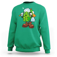 Funny St. Patricks Day Drinking Sweatshirt Irish Beer Ireland Flag - Wonder Print Shop